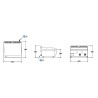 Dimensions fry-top gaz chrome 58x43x1.5cm REPAGAS Dimensions fry-top gaz chrome 58x43x1.5cm REPAGAS