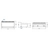 Dimensions plancha gaz chrome 118x43x1.5cm REPAGAS Dimensions plancha gaz chrome 118x43x1.5cm REPAGAS