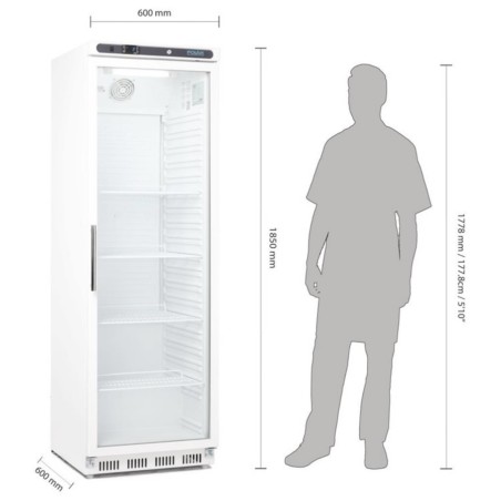 Armoire réfrigérée positive vitrée 400 litres POLAR