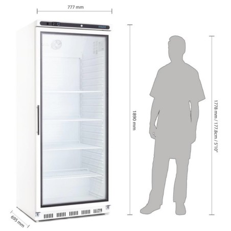 Armoire réfrigérée positive vitrée 600 litres POLAR