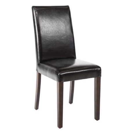 Chaises en simili cuir noir BOLERO (lot de 2)