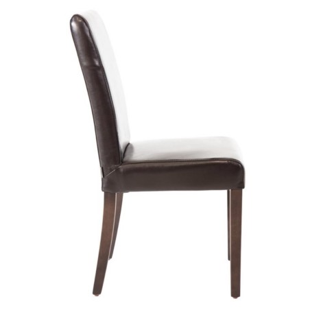 Chaises en simili cuir marron foncé BOLERO (lot de 2)