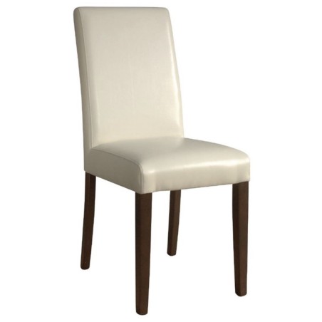 Chaises en simili cuir crème BOLERO (lot de 2)