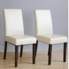 Chaises en simili cuir crème BOLERO (lot de 2) Chaises en simili cuir crème BOLERO (lot de 2)