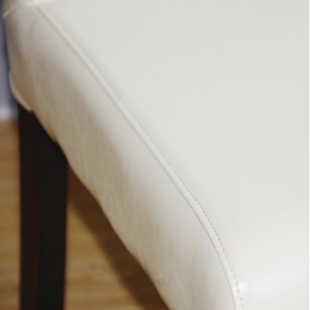 Chaises en simili cuir crème BOLERO (lot de 2) Chaises en simili cuir crème BOLERO (lot de 2)