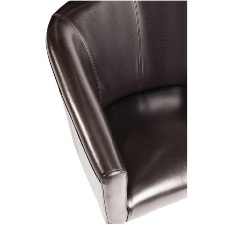 Fauteuil en simili cuir marron foncé BOLERO 