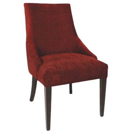 Chaise tendance en tissus rouge BOLERO (lot de 2)