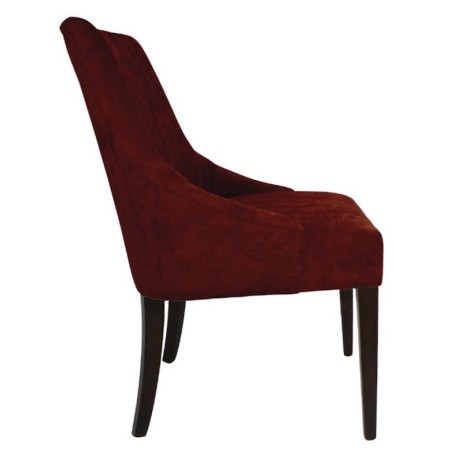 Chaise tendance en tissus rouge BOLERO (lot de 2)