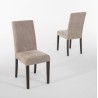 Chaise en tissus beige BOLERO (lot de 2) Chaise en tissus beige BOLERO (lot de 2)