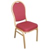 Chaises de banquet tissus rouge dossier ovale BOLERO (lot de 4) Chaises de banquet tissus rouge dossier ovale BOLERO (lot de 4)