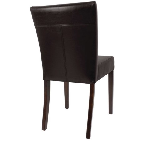 Chaise moderne simili cuir marron foncé BOLERO (lot de 2)