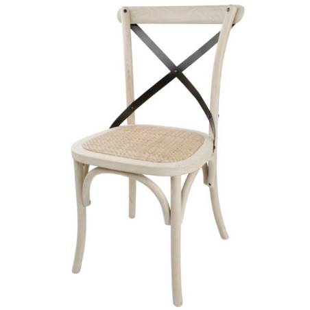 Chaise en chêne patiné clair BOLERO (lot de 2)