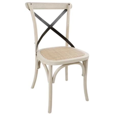 Chaise en chêne patiné clair BOLERO (lot de 2)