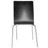 Chaise noire dossier carré BOLERO (lot de 4) Chaise noire dossier carré BOLERO (lot de 4)