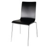 Chaise noire dossier carré BOLERO (lot de 4) Chaise noire dossier carré BOLERO (lot de 4)