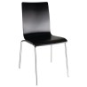 Chaise noire dossier carré BOLERO (lot de 4) Chaise noire dossier carré BOLERO (lot de 4)