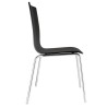 Chaise noire dossier carré BOLERO (lot de 4) Chaise noire dossier carré BOLERO (lot de 4)