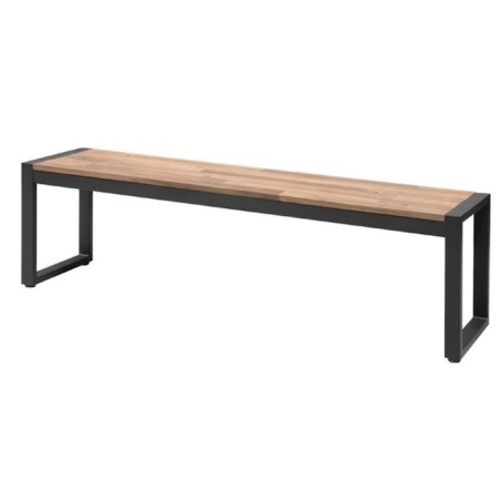 Bancs acier/acacia 160 cm BOLERO (lot de 2)