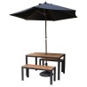 Bancs acier/acacia 100 cm BOLERO (lot de 2) Bancs acier/acacia 100 cm BOLERO (lot de 2)