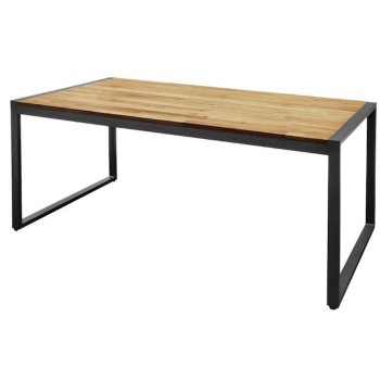 Table industrielle acier/acacia 180 x 90 cm BOLERO 