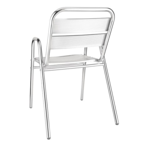 Fauteuils alu empilables BOLERO (lot de 4)