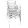 Fauteuils alu empilables BOLERO (lot de 4) Fauteuils alu empilables BOLERO (lot de 4)