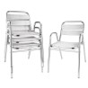 Fauteuils alu empilables BOLERO (lot de 4) Fauteuils alu empilables BOLERO (lot de 4)