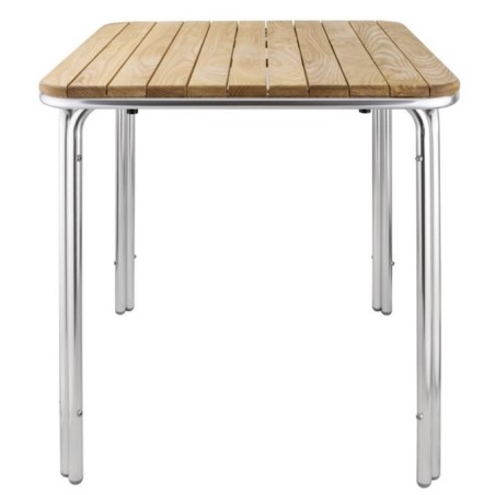 Table frêne/alu 70 x 70 cm BOLERO