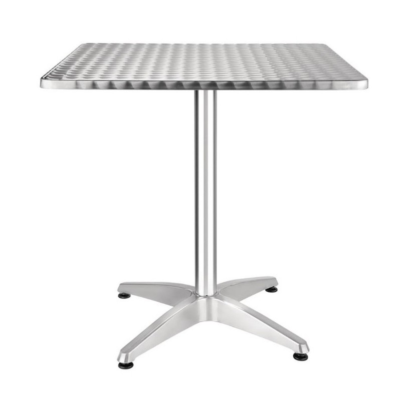Table inox/alu 70 x 70 cm BOLERO