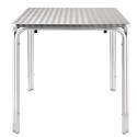 Table inox/alu carrée 70 x 70 cm BOLERO