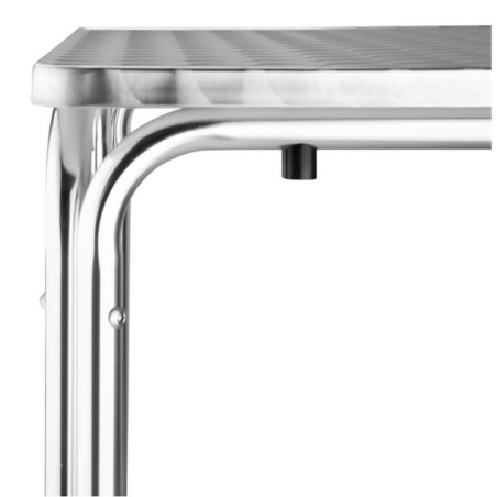 Table inox/alu carrée 70 x 70 cm BOLERO