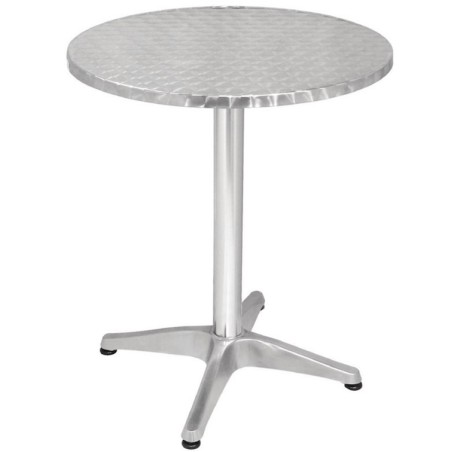 Table inox/alu Ø 60 cm BOLERO