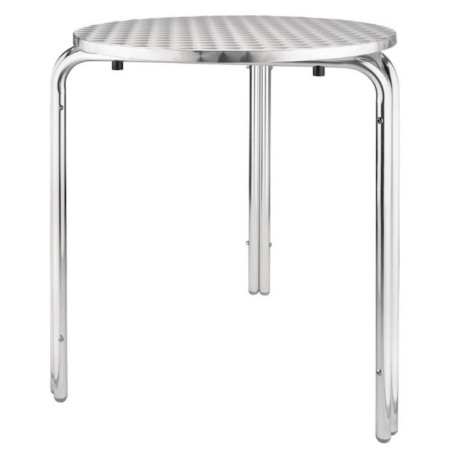 Table alu/inox empilable Ø 60 cm BOLERO