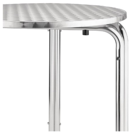 Table alu/inox empilable Ø 60 cm BOLERO