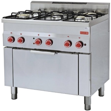 Fourneau série 600 - 5 feux sur four électrique GASTRO M