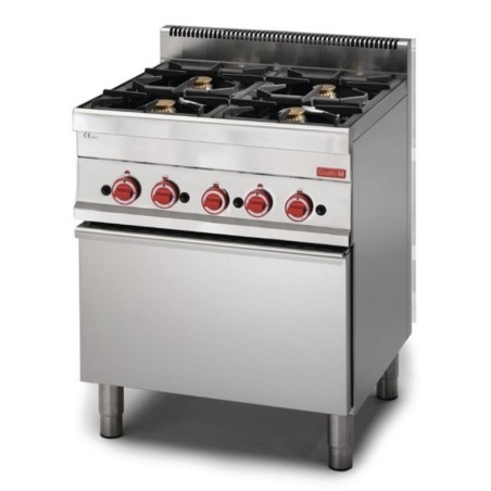 Fourneau série 650 - 4 feux sur four gaz GASTRO M