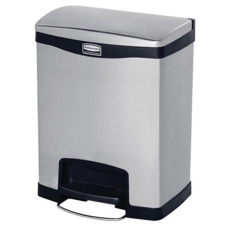 Poubelle inox 30 litres pédale frontale RUBBERMAID