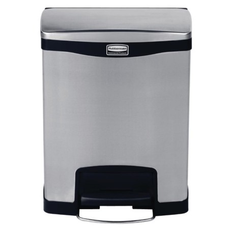 Poubelle inox 30 litres pédale frontale RUBBERMAID