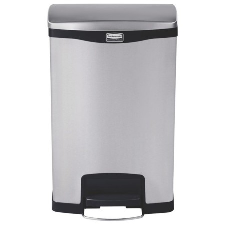 Poubelle inox 50 litres pédale frontale RUBBERMAID