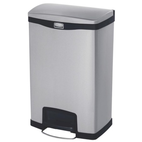 Poubelle inox 50 litres pédale frontale RUBBERMAID