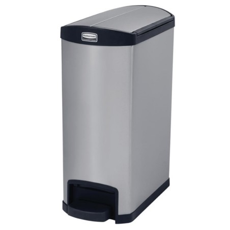 Poubelle inox 50 litres pédale latérale RUBBERMAID