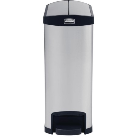 Poubelle inox 50 litres pédale latérale RUBBERMAID - Caloria