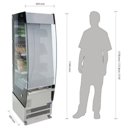 Vitrine réfrigérée libre service petite largeur POLAR