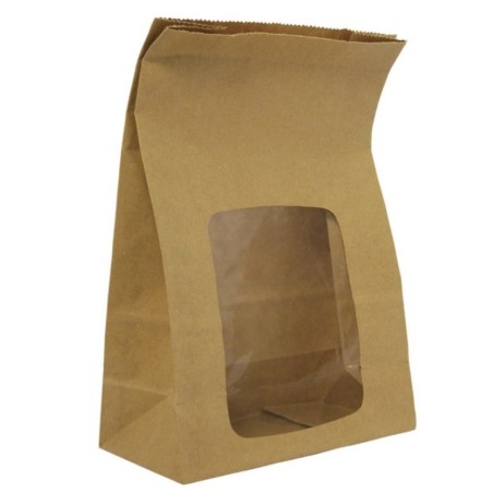 Sac à sandwich doublé Kraft compostable + PLA (x250) VEGWARE