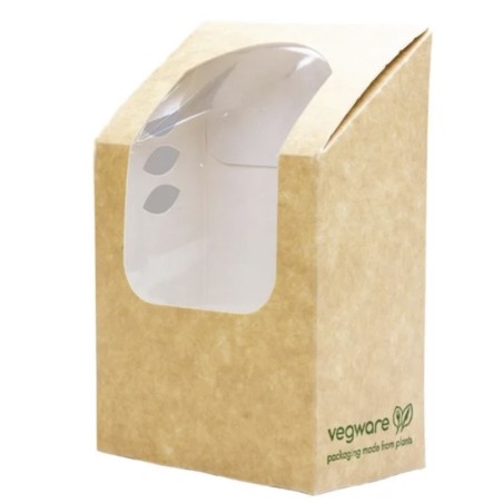 Boite à wrap/tortilla Kraft compostable + PLA (x500) VEGWARE