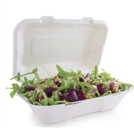 Barquette repas compostable en bagasse (x200) VEGWARE