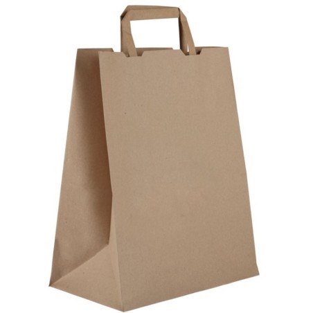 Grands sacs en papier (largeur 25 cm) Kraft compostable (x250) VEGWARE