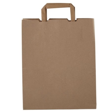 Grands sacs en papier (largeur 25 cm) Kraft compostable (x250) VEGWARE