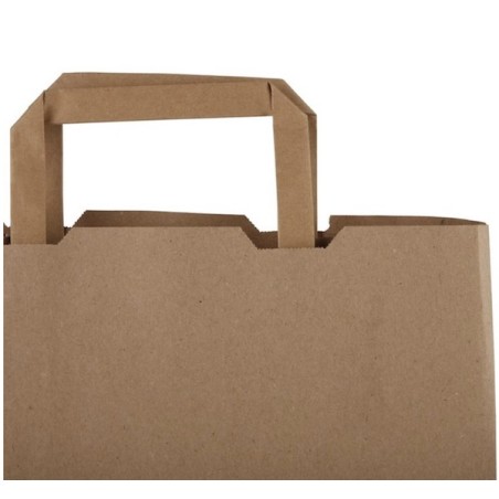 Grands sacs en papier (largeur 25 cm) Kraft compostable (x250) VEGWARE