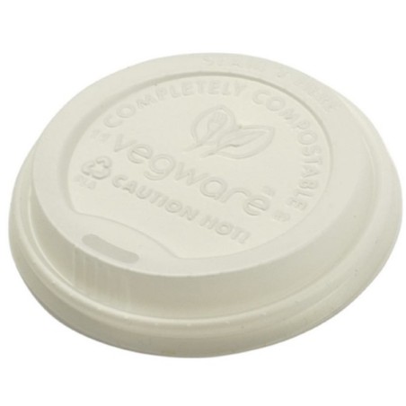 Couvercles blancs compostables CPLA (x1000) VEGWARE